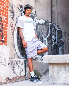 4Studios London Grey Mesh Shorts