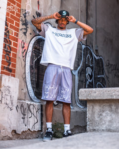 4Studios London Grey Mesh Shorts