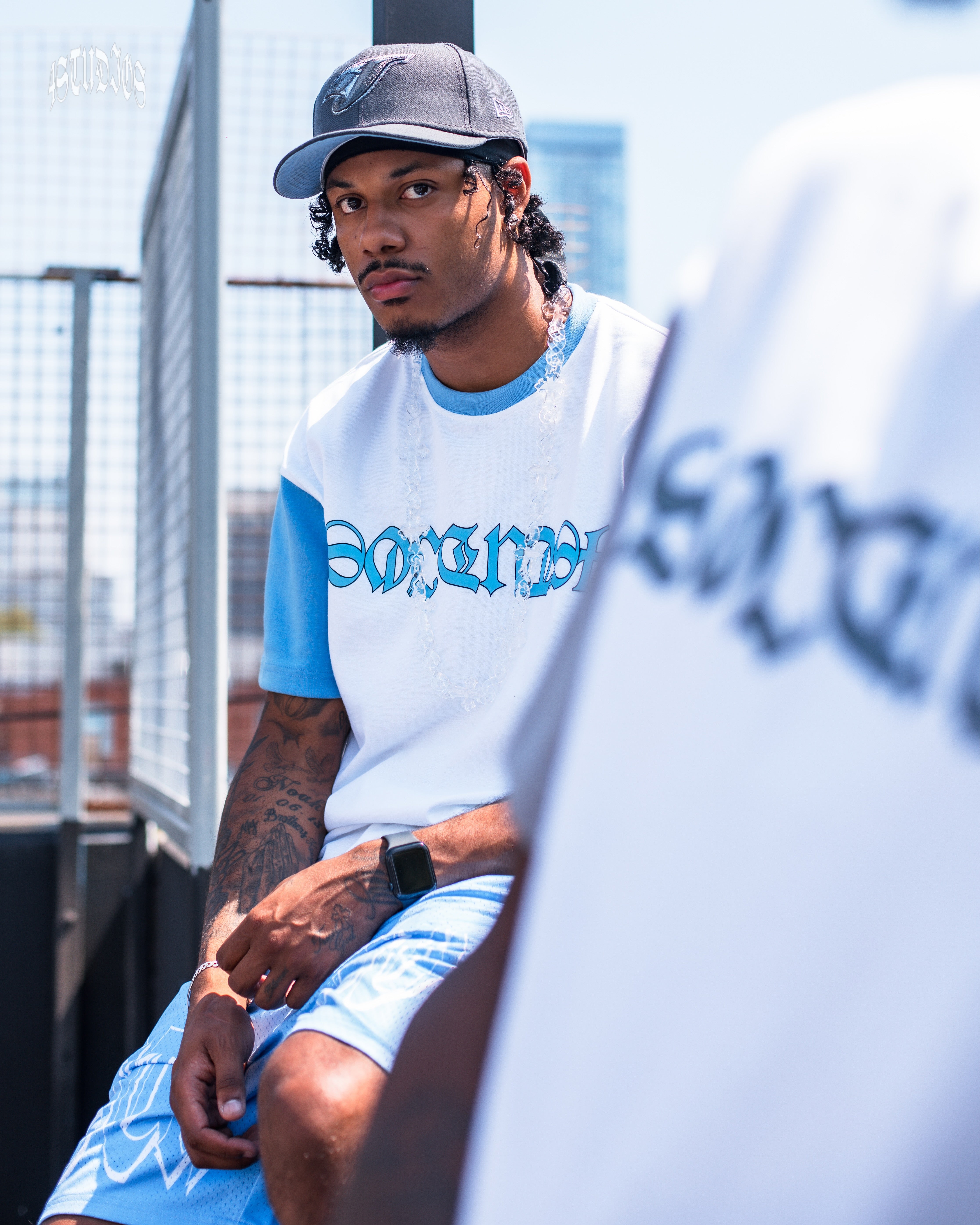 4Studios UNC Blue Two-Tone Tee