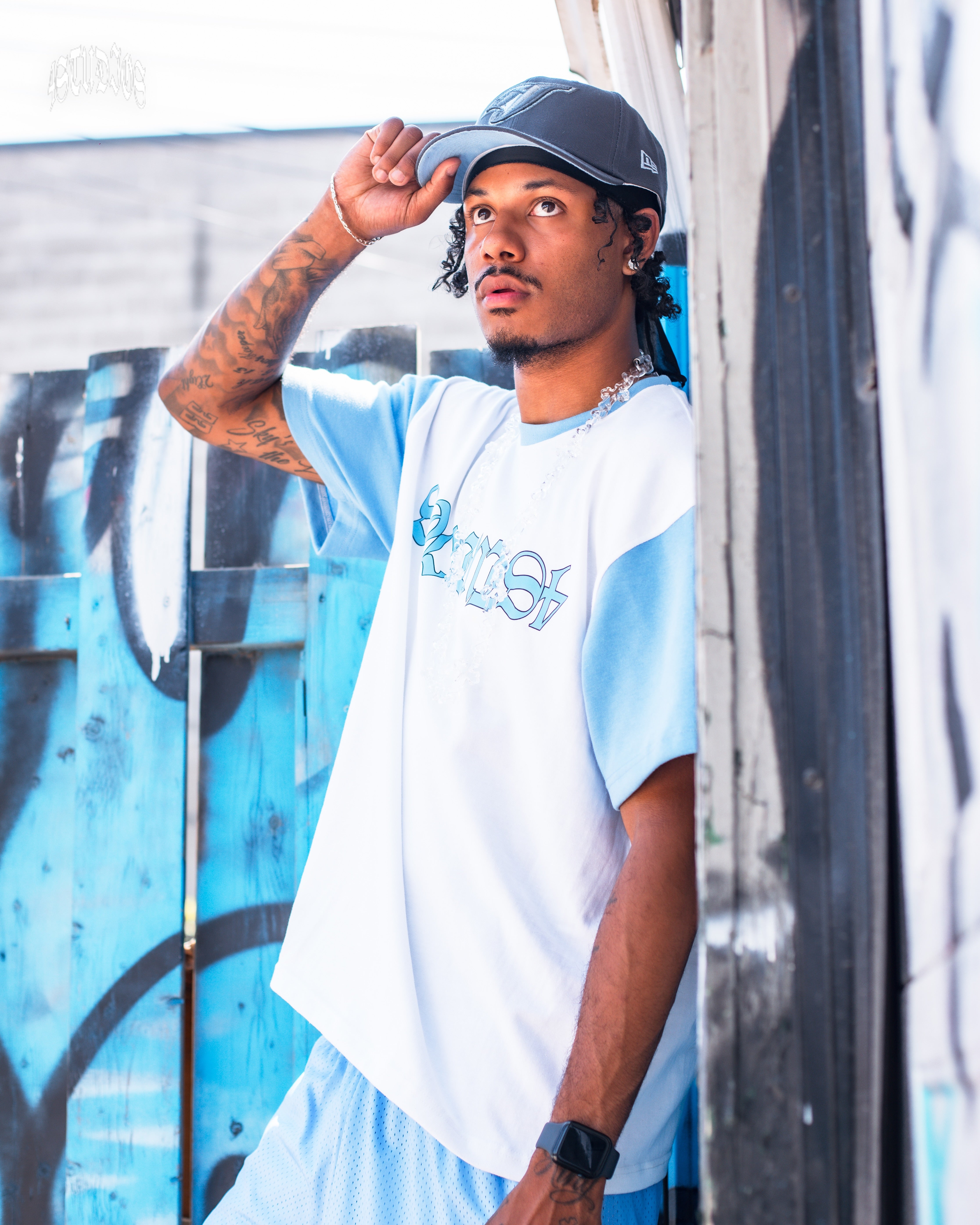 4Studios UNC Blue Two-Tone Tee