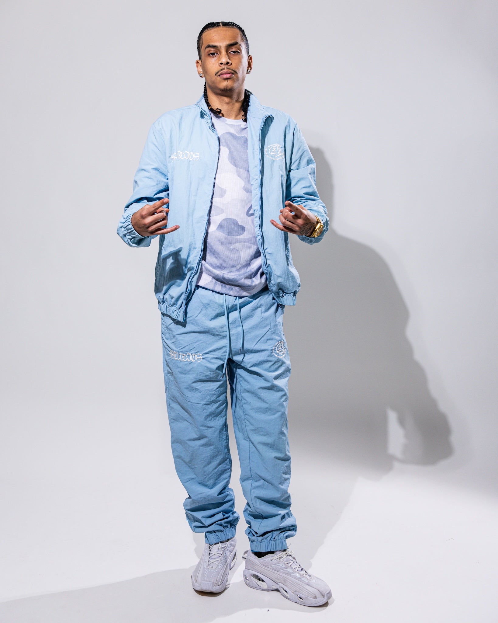 4Studios 4 The Roads Nylon Pants - Baby Blue