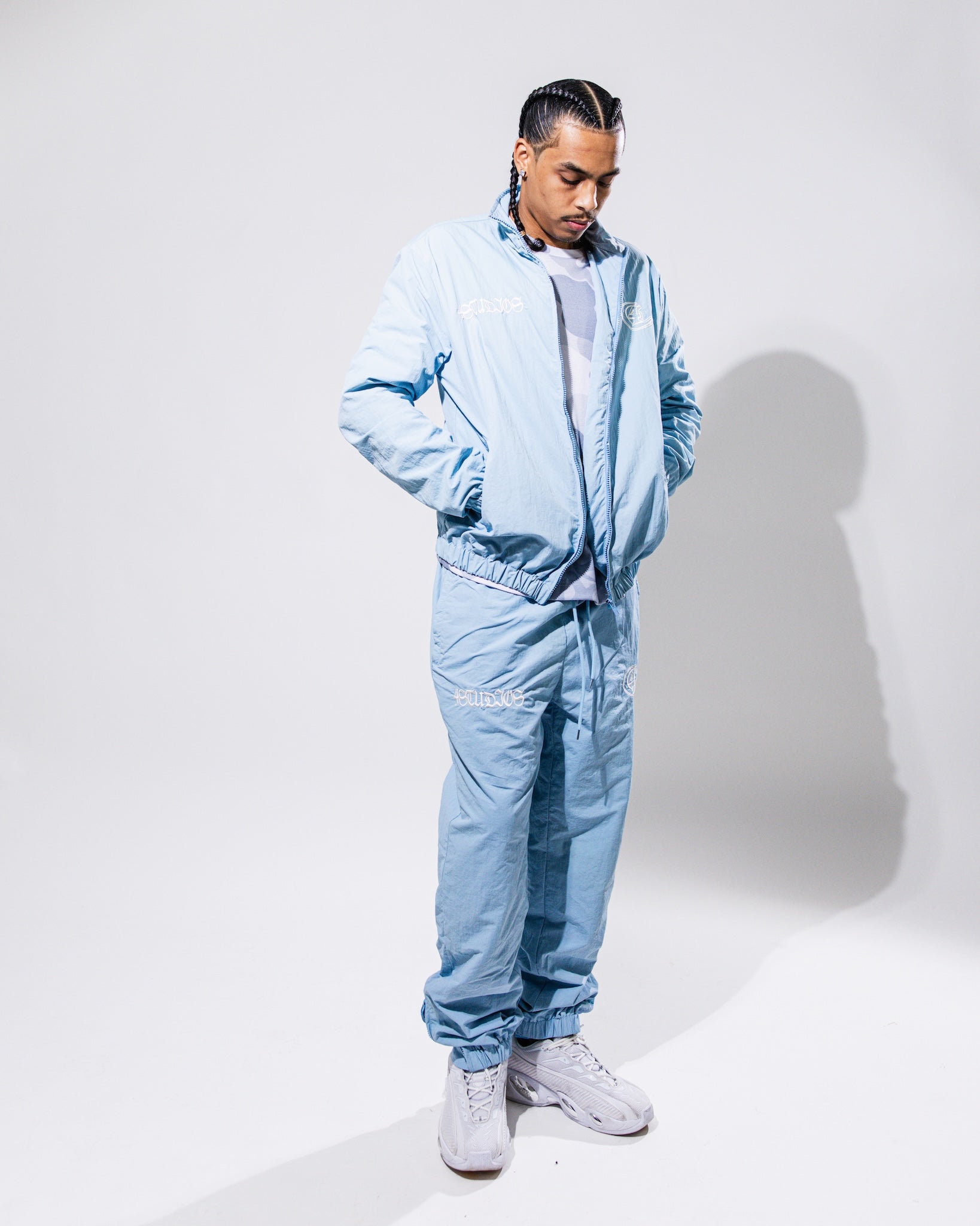 4Studios 4 The Roads Nylon Pants - Baby Blue