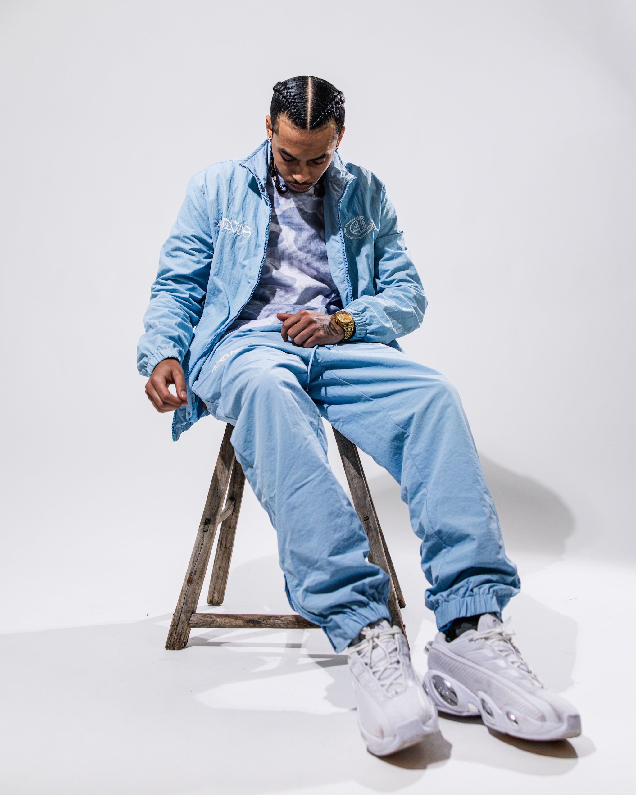 4Studios 4 The Roads Nylon Jacket - Baby Blue