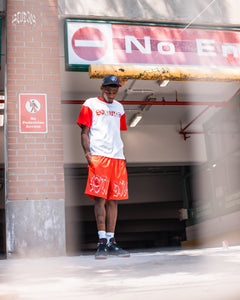 4Studios Toronto Red Mesh Shorts