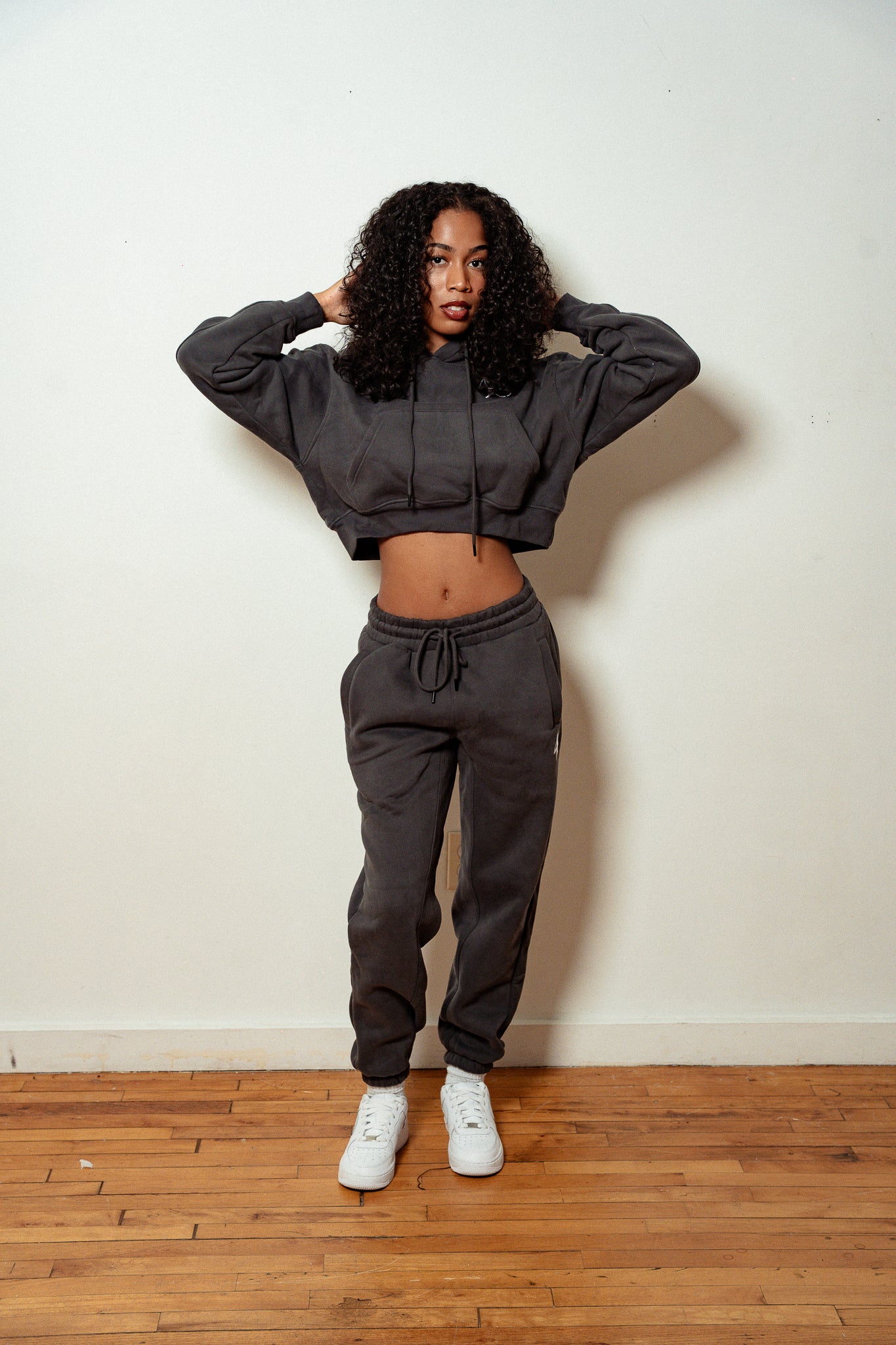 4Studios Wmns Logo Sweatpants - Charcoal Grey